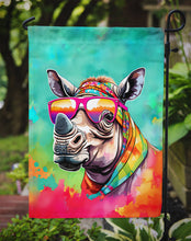 Load image into Gallery viewer, Rhinoceros Garden Flag - Hippie Aniimals - Animal-Themed Yard Decor