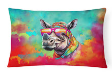 Load image into Gallery viewer, Hippie Animal Rhinoceros Throw Pillow
