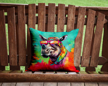 Load image into Gallery viewer, Hippie Animal Rhinoceros Throw Pillow - 14x14 Decorative Pillow – Art for Your Home &amp; Patio