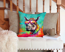 Load image into Gallery viewer, Hippie Animal Rhinoceros Throw Pillow - 14x14 Decorative Pillow – Art for Your Home &amp; Patio