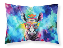 Load image into Gallery viewer, Hippie Animal Rhinoceros Standard Pillowcase – Artistic Decorative Front, White Back