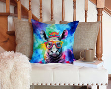 Load image into Gallery viewer, Hippie Animal Rhinoceros Throw Pillow - 14x14 Decorative Pillow – Art for Your Home &amp; Patio