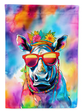 Load image into Gallery viewer, Rhinoceros Garden Flag - Hippie Aniimals - Animal-Themed Yard Decor