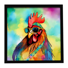 Load image into Gallery viewer, Hippie Animal Rooster Framed Metal Print