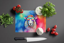 Load image into Gallery viewer, Hippie Animal Sheep Glass Cutting Boards – Durable, Decorative Kitchen Art