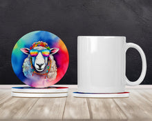 Load image into Gallery viewer, Hippie Animal Sheep Large Sandstone Coasters Pack of 4