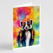Load image into Gallery viewer, Hippie Animal Skunk Greeting Cards - Blank Note Cards – 8-Pack of Artist-Designed Cards with Envelopes
