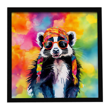 Load image into Gallery viewer, Hippie Animal Skunk Framed Metal Print
