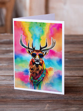 Load image into Gallery viewer, Hippie Animal Stag Deer Greeting Cards - Blank Note Cards – 8-Pack of Artist-Designed Cards with Envelopes
