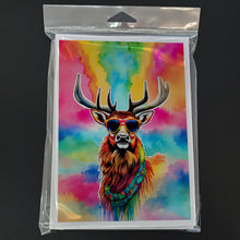 Load image into Gallery viewer, Hippie Animal Stag Deer Greeting Cards - Blank Note Cards – 8-Pack of Artist-Designed Cards with Envelopes