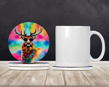 Load image into Gallery viewer, Hippie Animal Stag Deer Large Sandstone Coasters Pack of 4