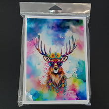 Load image into Gallery viewer, Hippie Animal Stag Deer Greeting Cards - Blank Note Cards – 8-Pack of Artist-Designed Cards with Envelopes