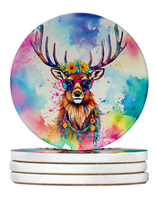 Load image into Gallery viewer, Hippie Animal Stag Deer Large Sandstone Coasters Pack of 4