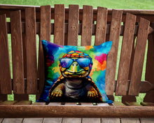 Load image into Gallery viewer, Hippie Animal Tortoise Turtle Throw Pillow - 14x14 Decorative Pillow – Art for Your Home &amp; Patio