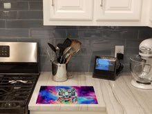 Load image into Gallery viewer, Hippie Animal White Tiger Glass Cutting Boards – Durable, Decorative Kitchen Art
