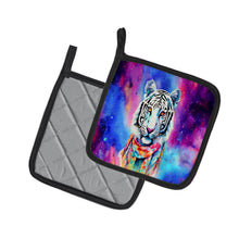Load image into Gallery viewer, Hippie Animal White Tiger Pot Holders - Set of 2 Decorative Kitchen Helpers | Made in the USA