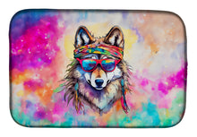Load image into Gallery viewer, Hippie Animal Wolf Dish Drying Mat