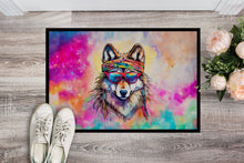 Load image into Gallery viewer, Hippie Animal Wolf Doormat-24x36 Indoor / Outdoor Rug | Made in USA