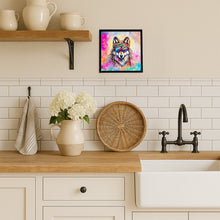 Load image into Gallery viewer, Hippie Animal Wolf Framed Metal Print