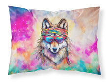 Load image into Gallery viewer, Hippie Animal Wolf Standard Pillowcase – Artistic Decorative Front, White Back