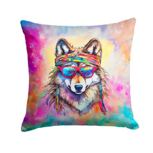 Load image into Gallery viewer, Hippie Animal Wolf Throw Pillow - 14x14 Decorative Pillow – Art for Your Home &amp; Patio