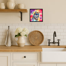 Load image into Gallery viewer, Hippie Animal Wolf Framed Metal Print