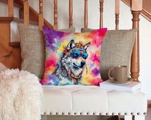 Load image into Gallery viewer, Hippie Animal Wolf Throw Pillow - 14x14 Decorative Pillow – Art for Your Home &amp; Patio