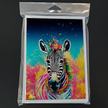 Load image into Gallery viewer, Hippie Animal Zebra Greeting Cards - Blank Note Cards – 8-Pack of Artist-Designed Cards with Envelopes
