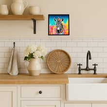 Load image into Gallery viewer, Hippie Animal Zebra Framed Metal Print