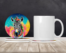 Load image into Gallery viewer, Hippie Animal Zebra Large Sandstone Coasters Pack of 4