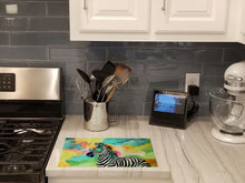 Load image into Gallery viewer, Hippie Animal Zebra Glass Cutting Boards – Durable, Decorative Kitchen Art