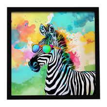 Load image into Gallery viewer, Hippie Animal Zebra Framed Metal Print
