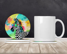 Load image into Gallery viewer, Hippie Animal Zebra Large Sandstone Coasters Pack of 4