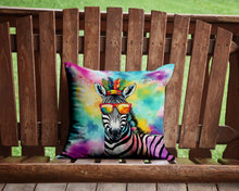 Load image into Gallery viewer, Hippie Animal Zebra Throw Pillow - 14x14 Decorative Pillow – Art for Your Home &amp; Patio