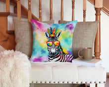 Load image into Gallery viewer, Hippie Animal Zebra Throw Pillow - 14x14 Decorative Pillow – Art for Your Home &amp; Patio