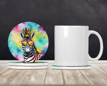 Load image into Gallery viewer, Hippie Animal Zebra Large Sandstone Coasters Pack of 4
