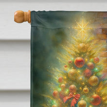 Load image into Gallery viewer, Airedale Terrier and Santa Claus House Flag