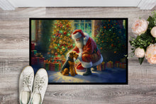 Load image into Gallery viewer, Airedale Terrier and Santa Claus Doormat