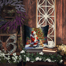 Load image into Gallery viewer, Akita and Santa Claus Throw Pillow - 14x14 Decorative Pillow – Art for Your Home &amp; Patio