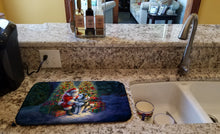 Load image into Gallery viewer, Alaskan Malamute and Santa Claus Dish Drying Mat