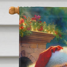 Load image into Gallery viewer, American Eskimo and Santa Claus House Flag