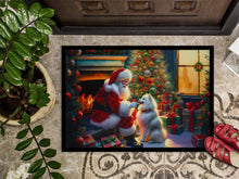 Load image into Gallery viewer, American Eskimo and Santa Claus Doormat