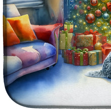 Load image into Gallery viewer, Australian Cattle Dog and Santa Claus Dish Drying Mat