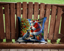 Load image into Gallery viewer, Australian Cattle Dog and Santa Claus Throw Pillow - 14x14 Decorative Pillow – Art for Your Home &amp; Patio