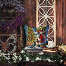 Load image into Gallery viewer, Australian Cattle Dog and Santa Claus Throw Pillow - 14x14 Decorative Pillow – Art for Your Home &amp; Patio