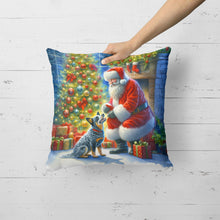 Load image into Gallery viewer, Australian Cattle Dog and Santa Claus Throw Pillow