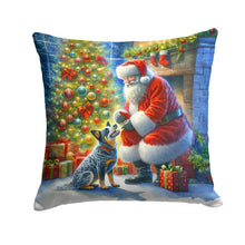 Load image into Gallery viewer, Australian Cattle Dog and Santa Claus Throw Pillow