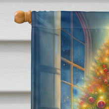 Load image into Gallery viewer, Australian Shepherd and Santa Claus House Flag