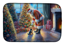 Load image into Gallery viewer, Australian Terrier and Santa Claus Dish Drying Mat