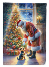 Load image into Gallery viewer, Australian Terrier with Santa Garden Flag – Christmas Dog Yard Decor